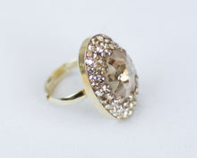 Inel Reglabil JellyFish Cerralun Oval Gold, AuriuArgint Placat Cu Aur