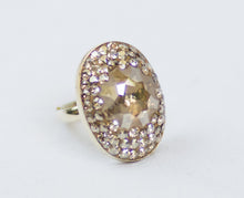 Inel Reglabil JellyFish Cerralun Oval Gold, AuriuArgint Placat Cu Aur