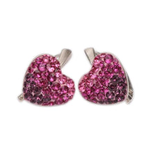 Cercei Heart Ceralun Amethyst, Mov/Roz, Argint 925, 14mm