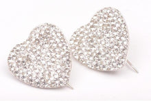 Cercei Heart Ceralun XXL, Cristal, Argint 925, 28mm