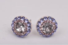 Cercei Multi Xirius Ceralun, Black Diamond/Cristal, Argint 925, 14mm
