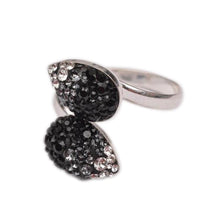 Inel Pear Ceralun Jet Crystal