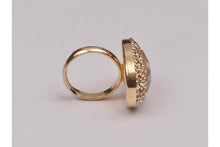 Inel Reglabil JellyFish Cerralun Oval Gold, AuriuArgint Placat Cu Aur