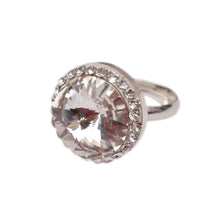Inel Reglabil Rivoli Ceralun, Cristal, Argint 925, 19mm
