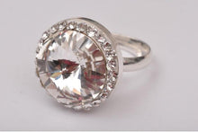 Inel Reglabil Rivoli Ceralun, Cristal, Argint 925, 19mm