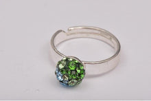 Inel Reglabil Xirius Ceralun, Verde, Argint 925, 7mm