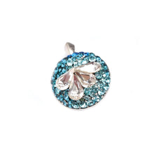 Pandantiv Pear X4 Ceralun Aquamarine, Albastru/ Verde, Argint 925, 18mm