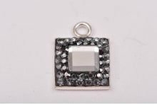 Pandantiv Base Ceralun Black Diamond, Gri/Cristal, Argint 925, 10mm