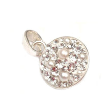 Pandantiv Xirius Ceralun Cristal Cu Perlute, Alb/ Cristal, Argint 925, 13mm