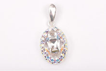 Pandantiv Oval Tribe Ceralun, Cristal/ Efect De Curcubeu, Argint 925, 18x13mm