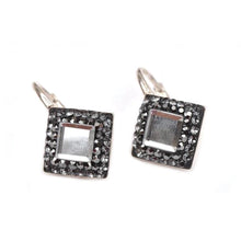 Cercei Base Ceralun Black Diamond, Gri, Argint 925, 10mm